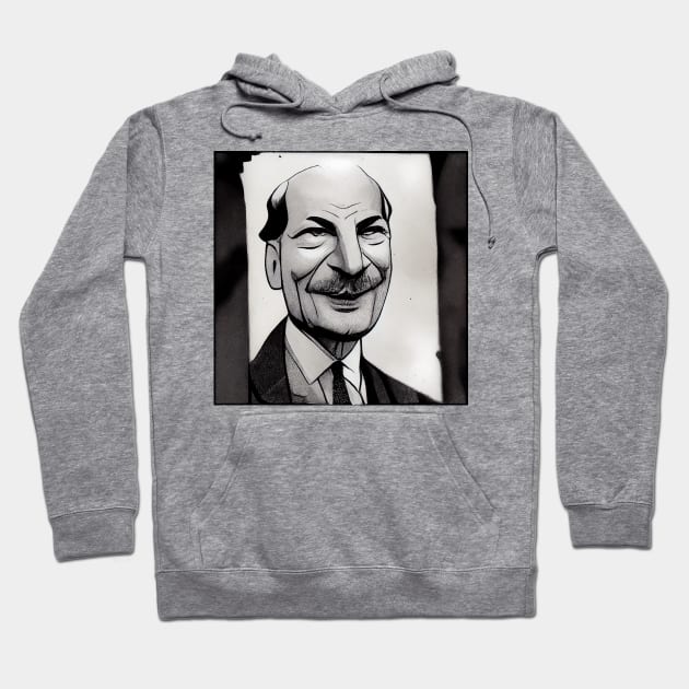 Clement Attlee | Comics Portrait Hoodie by Classical